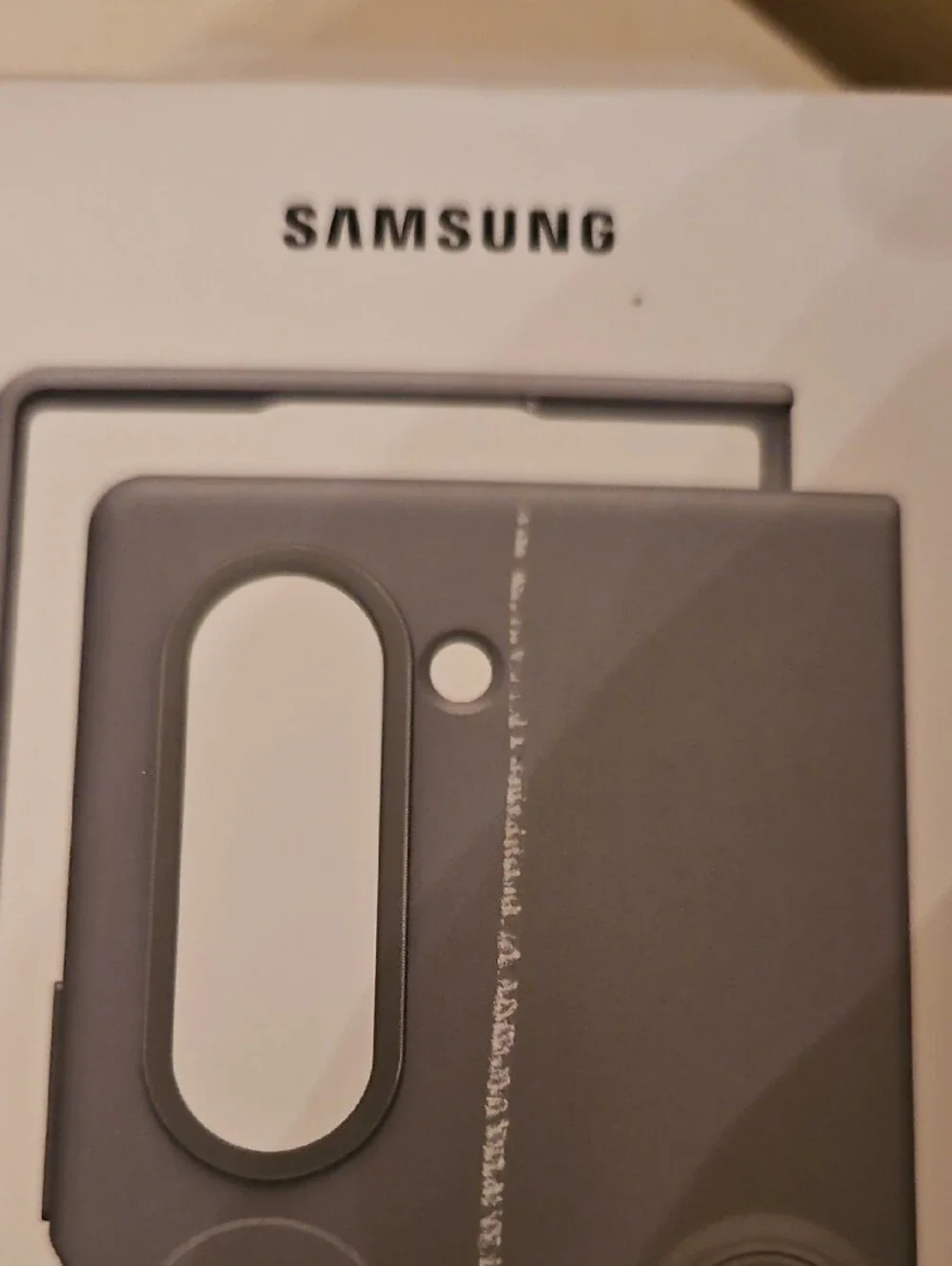 Samsung Galaxy Z Fold6 Silicone Case in Gray with Integrated Stand